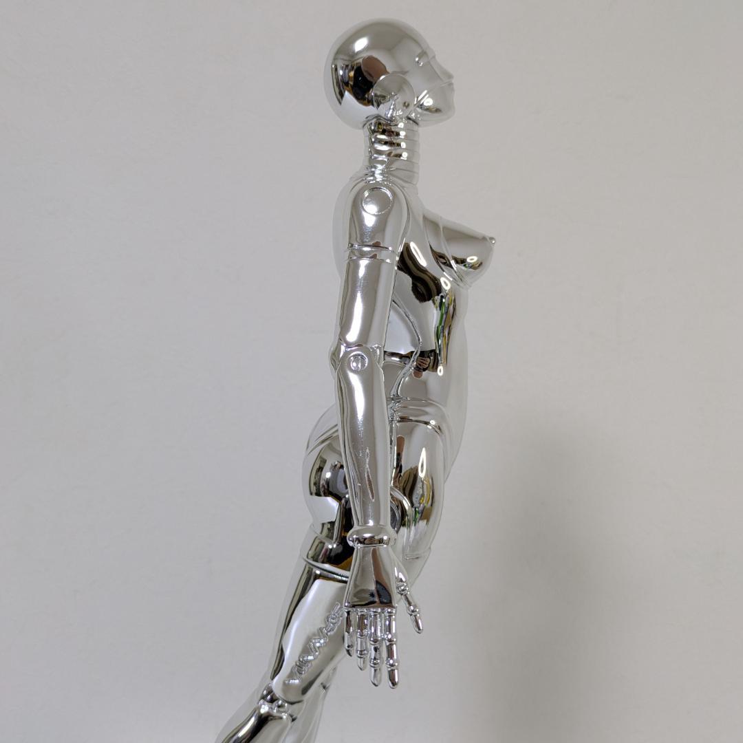 セクシーアンドロイド　インテリア　女性体ロボット　シルバー　メッキ