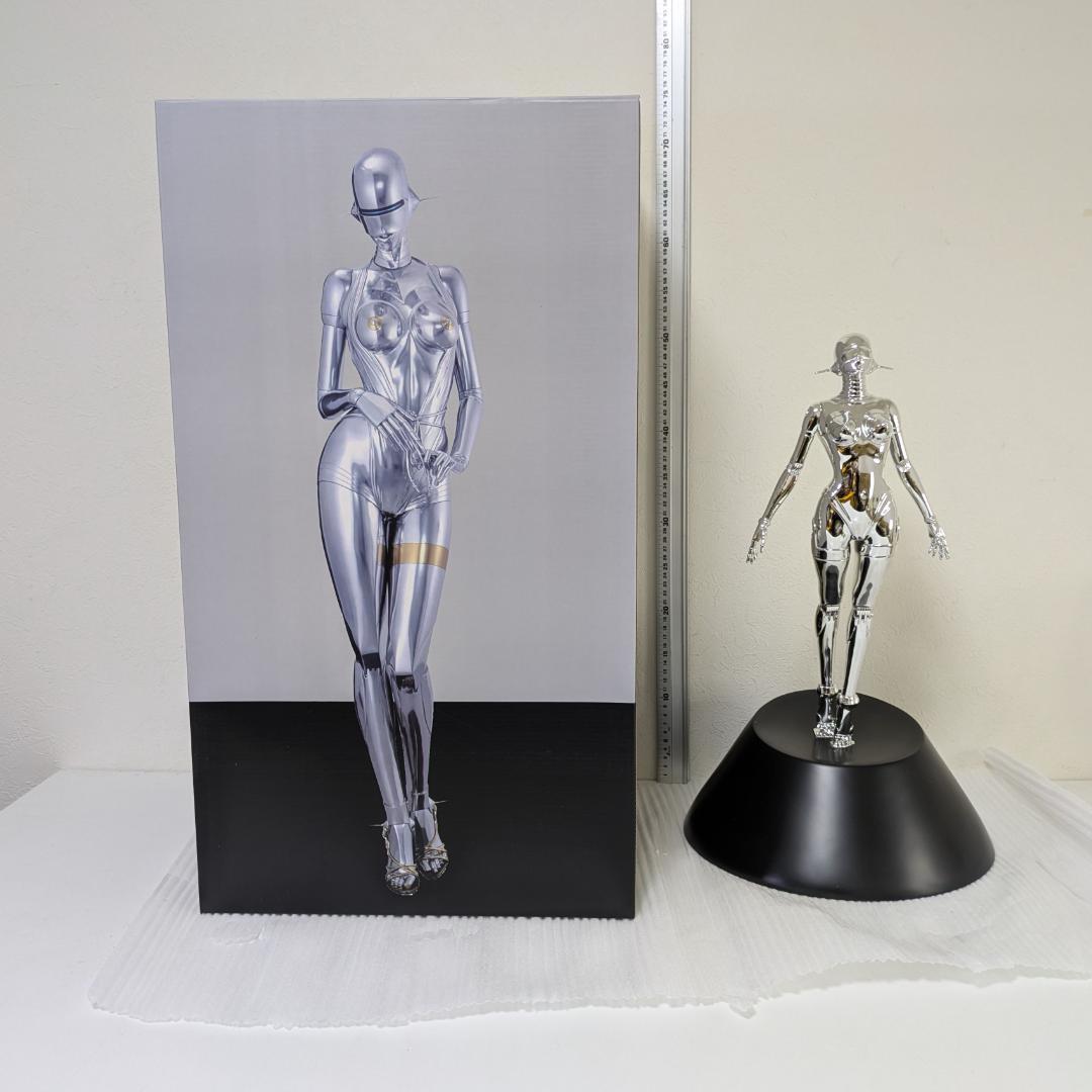 セクシーアンドロイド　インテリア　女性体ロボット　シルバー　メッキ