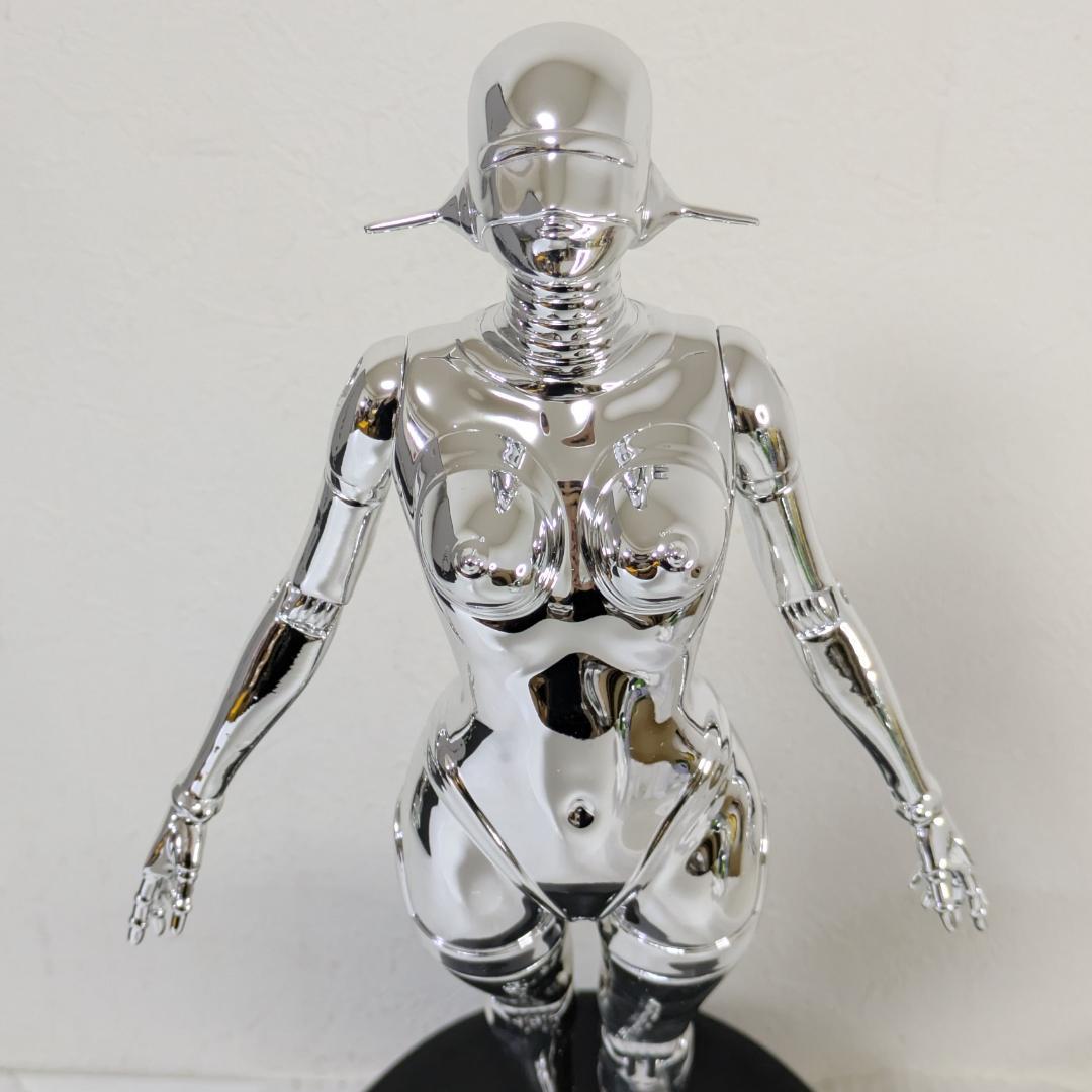 セクシーアンドロイド　インテリア　女性体ロボット　シルバー　メッキ