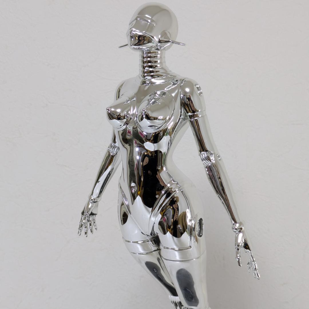 セクシーアンドロイド　インテリア　女性体ロボット　シルバー　メッキ