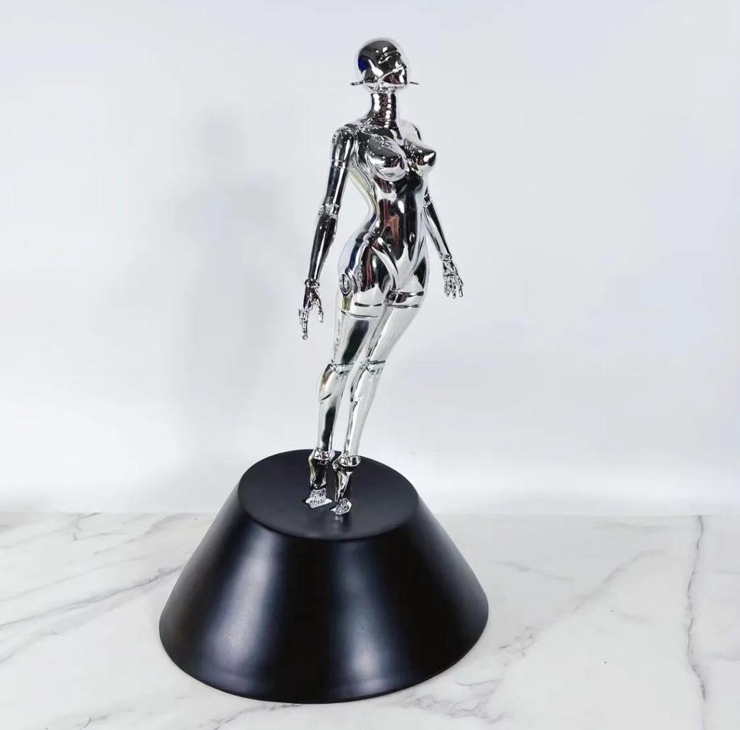 セクシーアンドロイド　インテリア　女性体ロボット　シルバー　メッキ