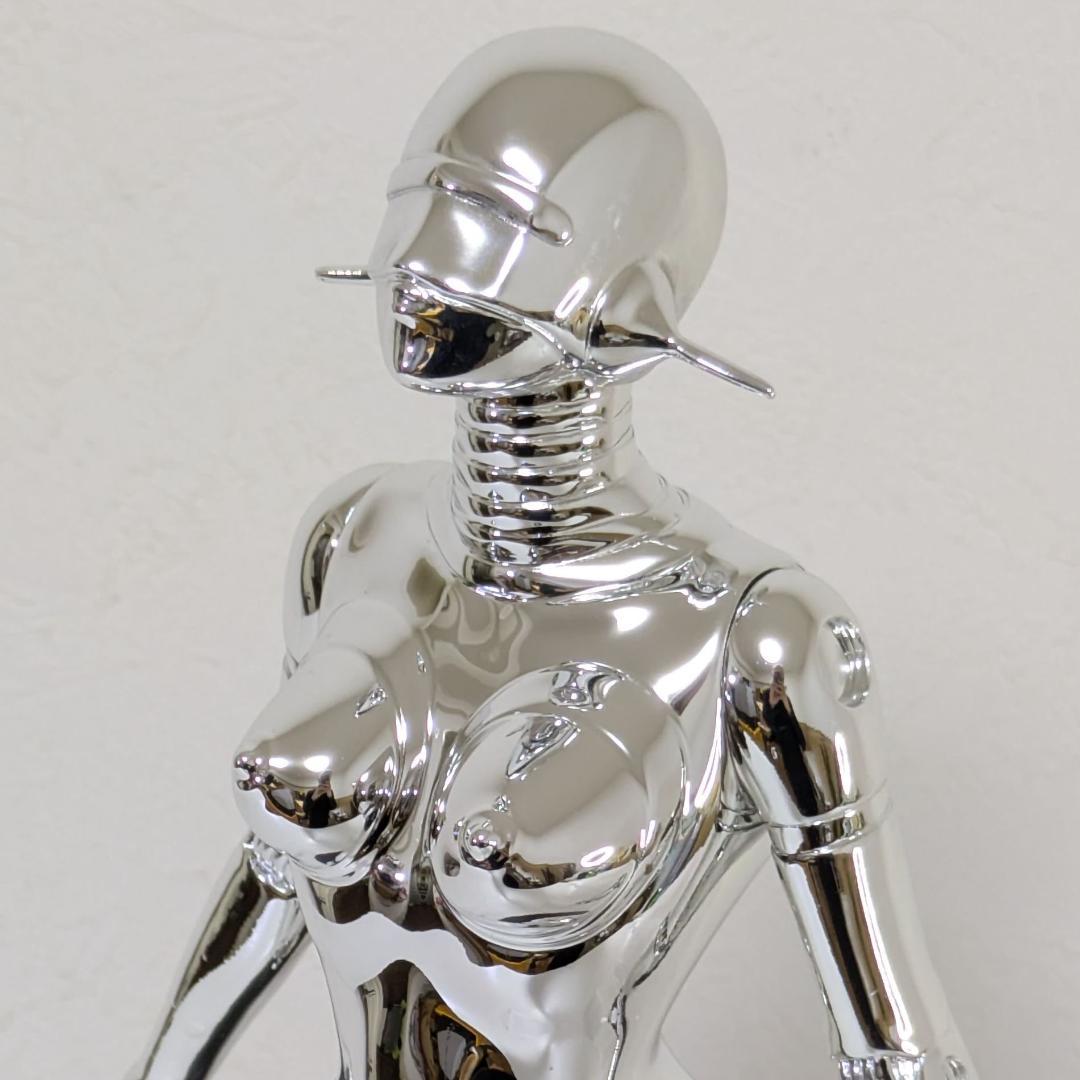 セクシーアンドロイド　インテリア　女性体ロボット　シルバー　メッキ