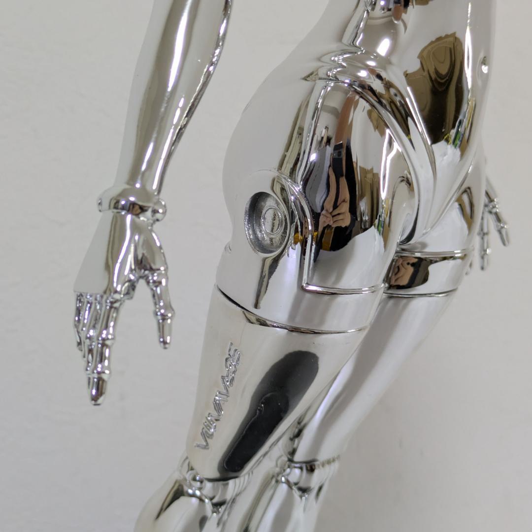 セクシーアンドロイド　インテリア　女性体ロボット　シルバー　メッキ