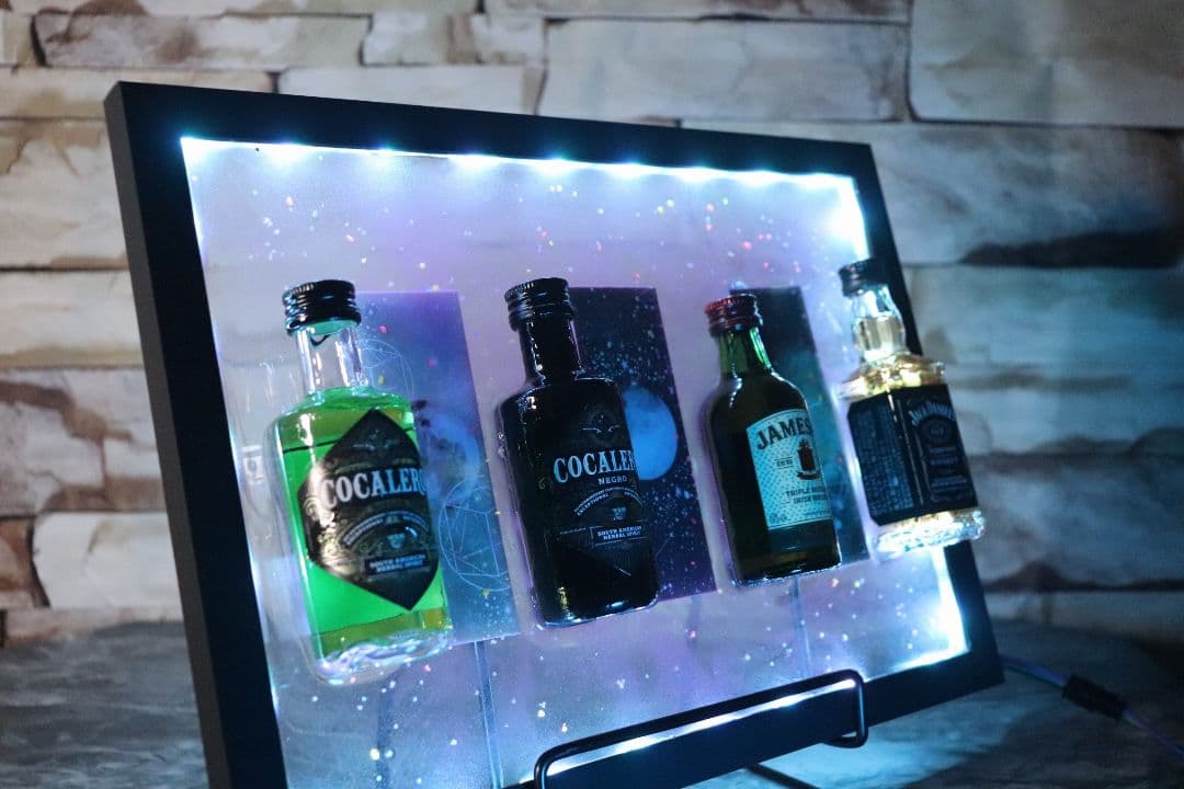 インテリア ハンドメイド レジンアート ミニチュアボトルディスプレイ 酒 bar