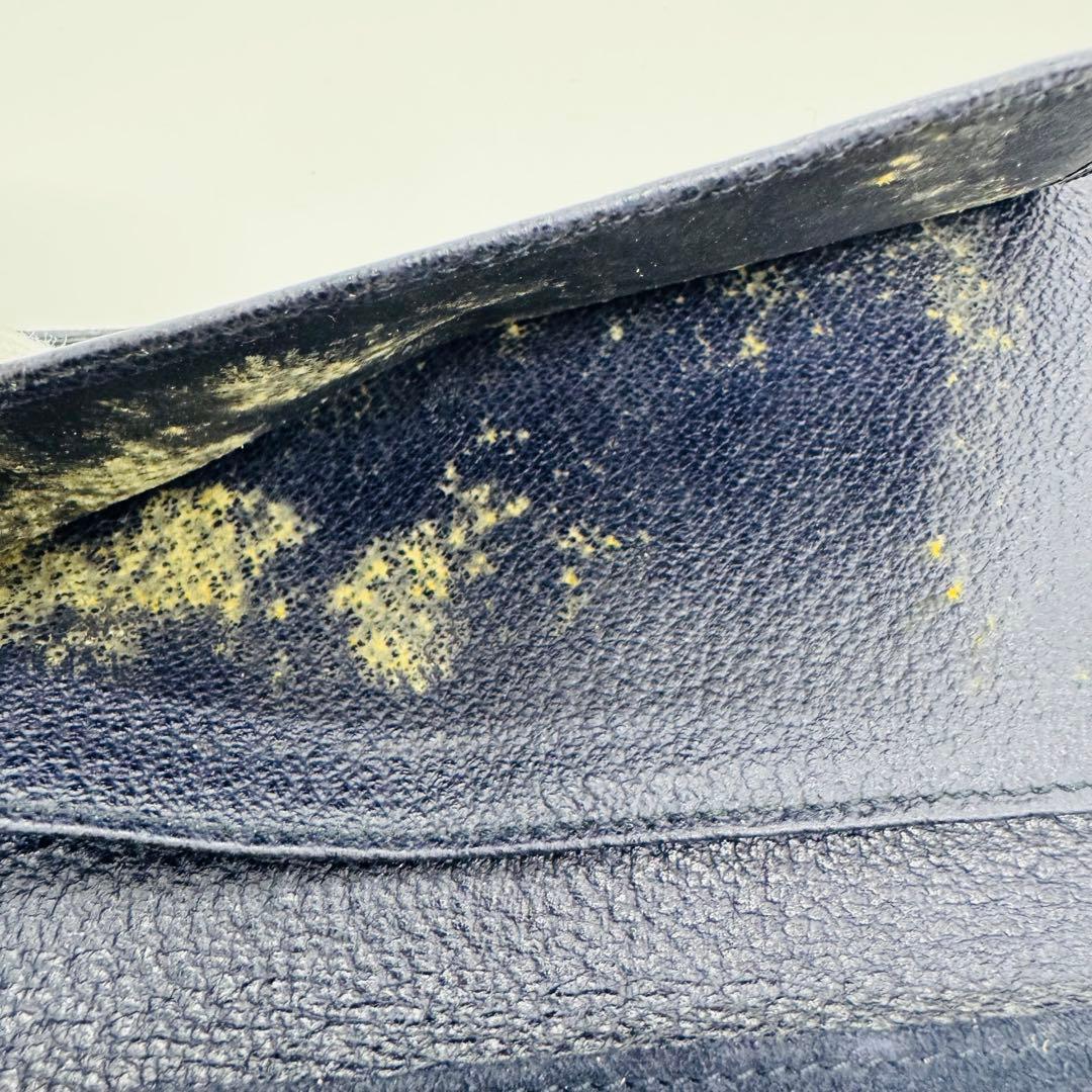 ✨GUCCI✨グッチ✨レザー✨ネイビー✨バンブー✨長財布✨