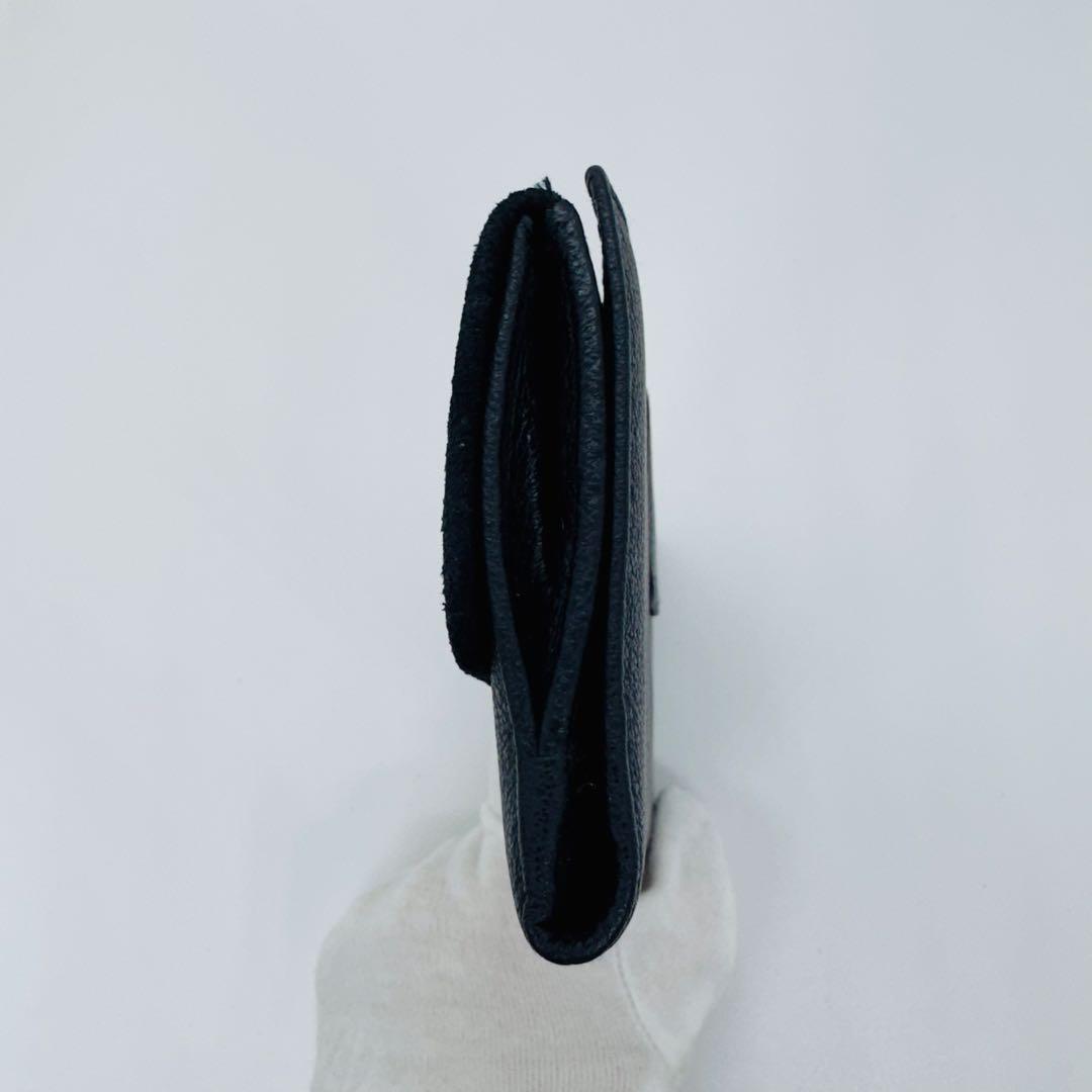 ✨GUCCI✨グッチ✨レザー✨ネイビー✨バンブー✨長財布✨