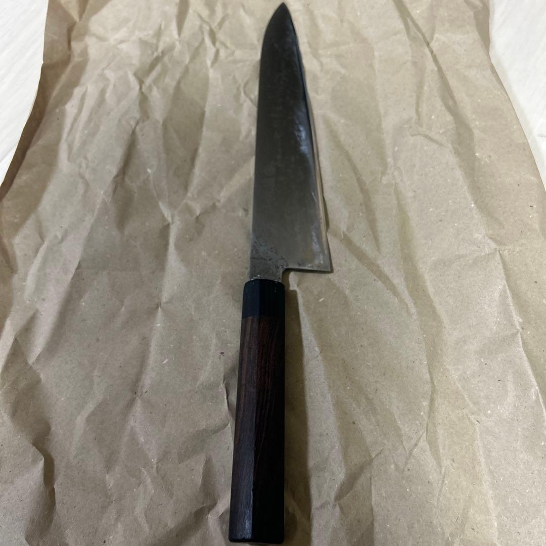 鍔屋 和牛刀　24cm 黒檀柄