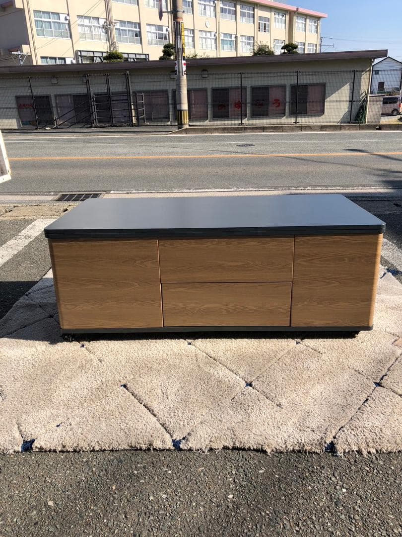 【コンテナ保管】 リフトアップテーブル 昇降式コーヒーテーブル