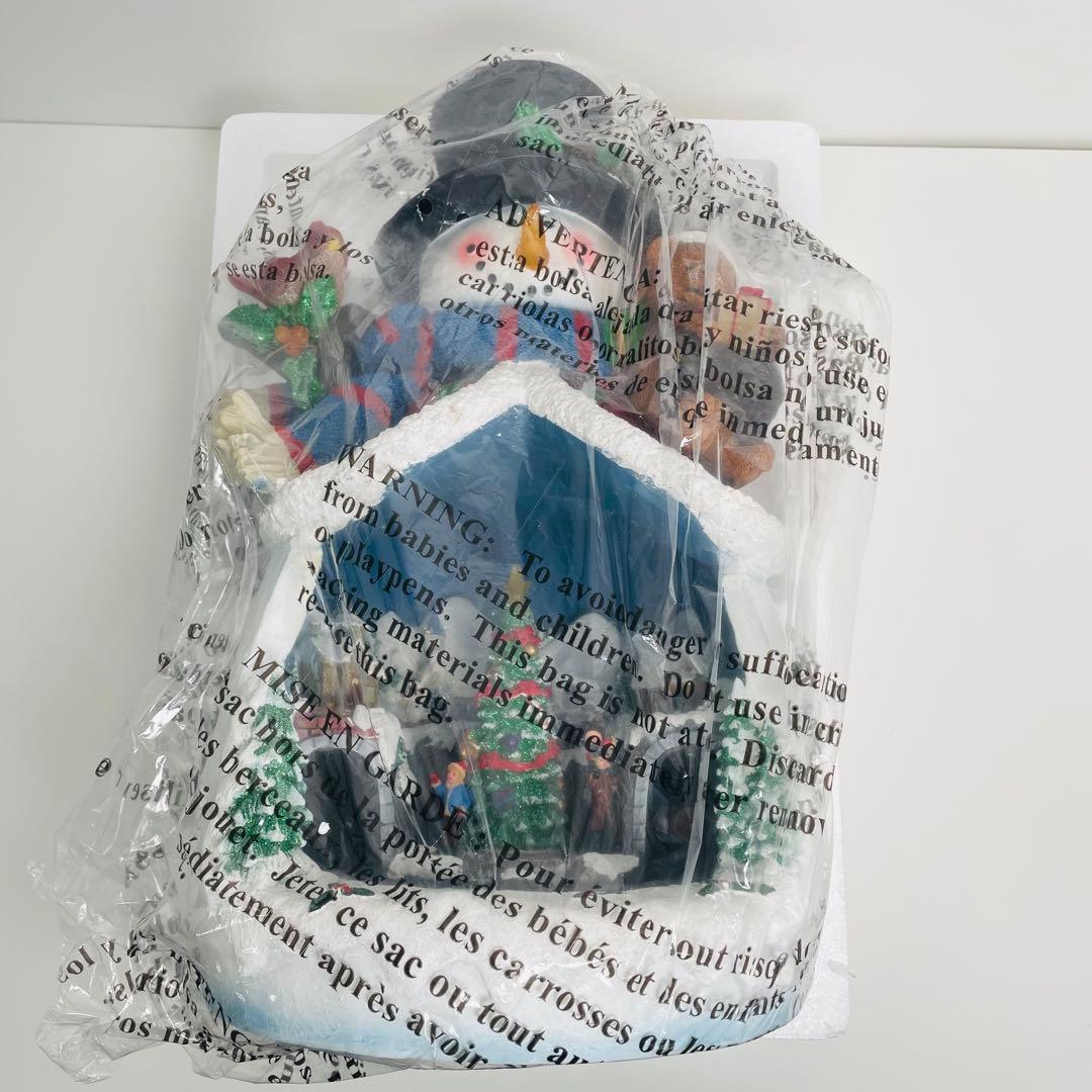 コストコ スノーマン ライトアップ LED オルゴール 列車 箱付き 置物