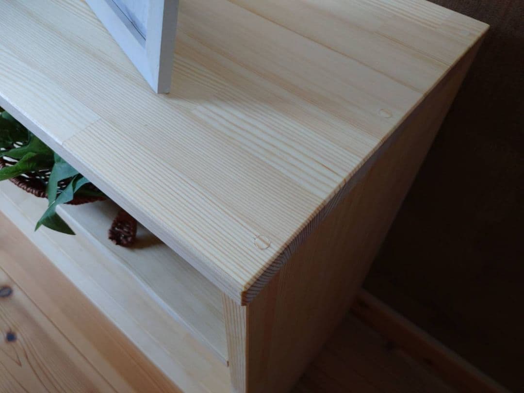 【送料無料】天然木　赤松集成材　棚板可動式　シェルフ　飾り棚　絵本棚　本棚