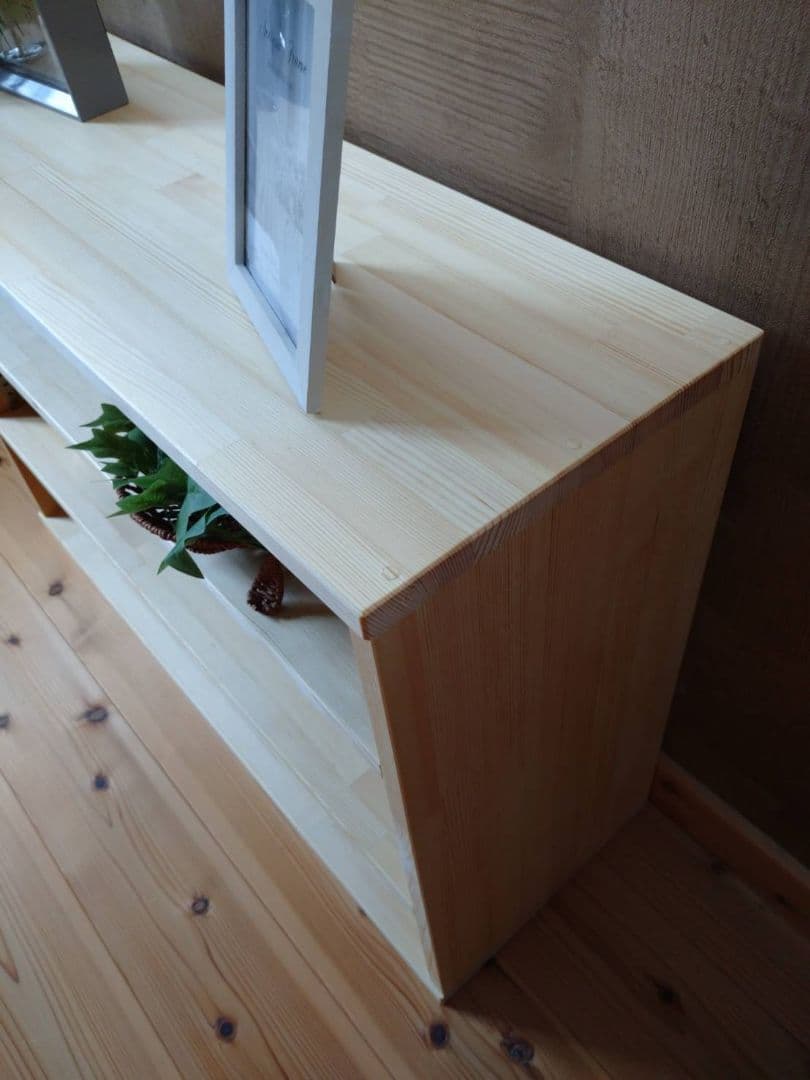 【送料無料】天然木　赤松集成材　棚板可動式　シェルフ　飾り棚　絵本棚　本棚