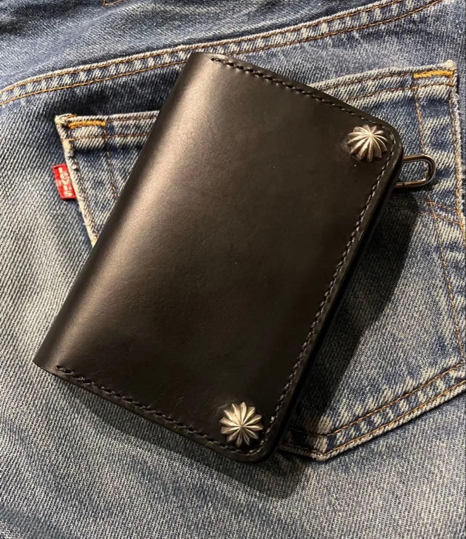 トラッカーウォレット　ミドル　シルバー925アポロコンチョ　【紙幣収納口】