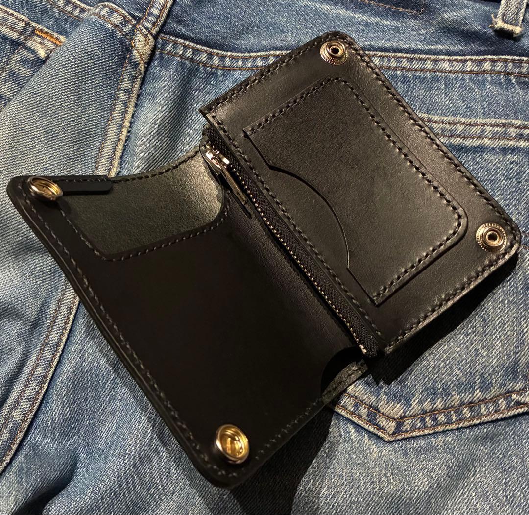 トラッカーウォレット　ミドル　シルバー925アポロコンチョ　【紙幣収納口】