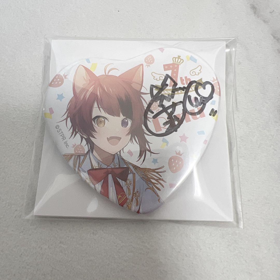 莉犬くん すとぷり 直筆サイン 缶バッジ メタリックカード ミニうちわ