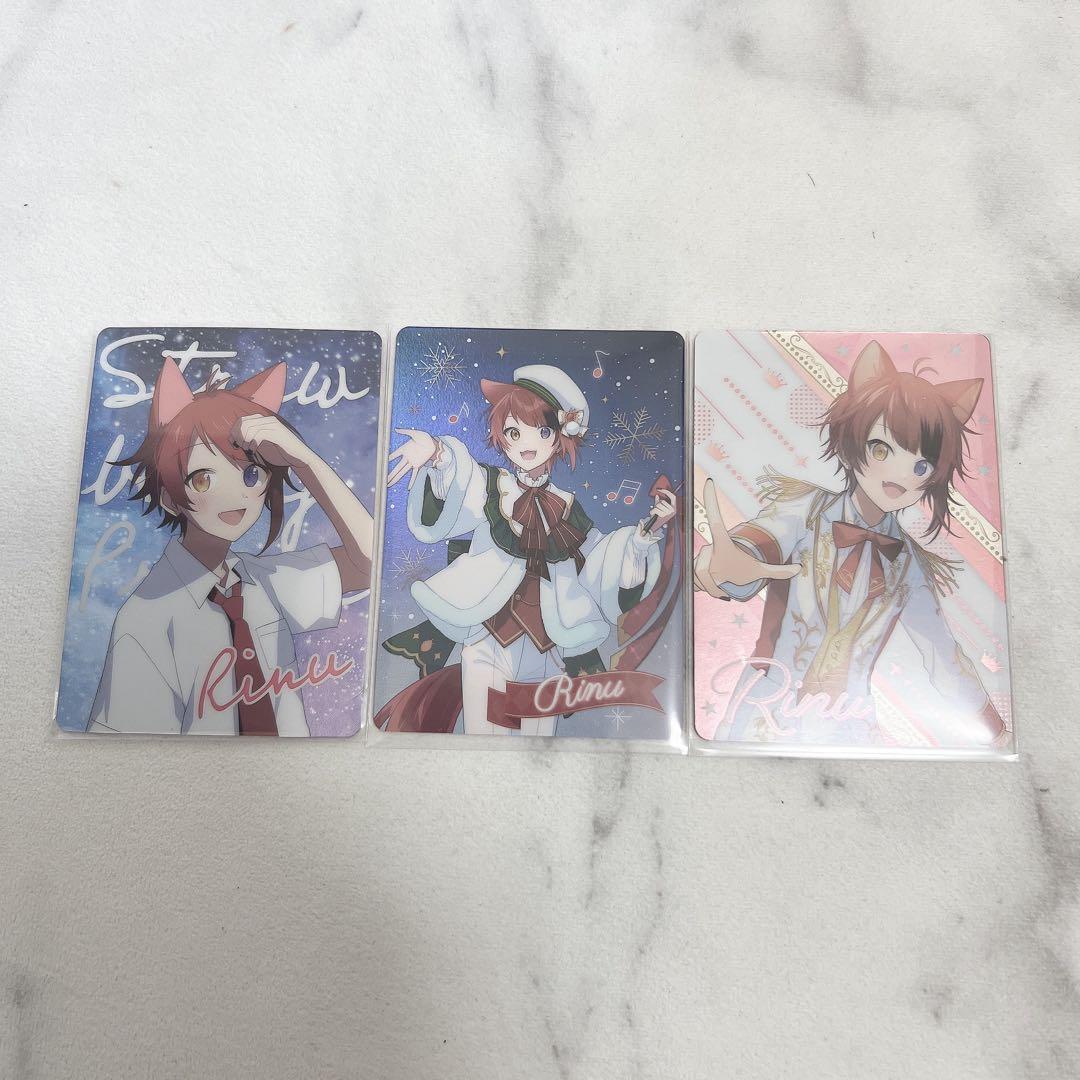 莉犬くん すとぷり 直筆サイン 缶バッジ メタリックカード ミニうちわ