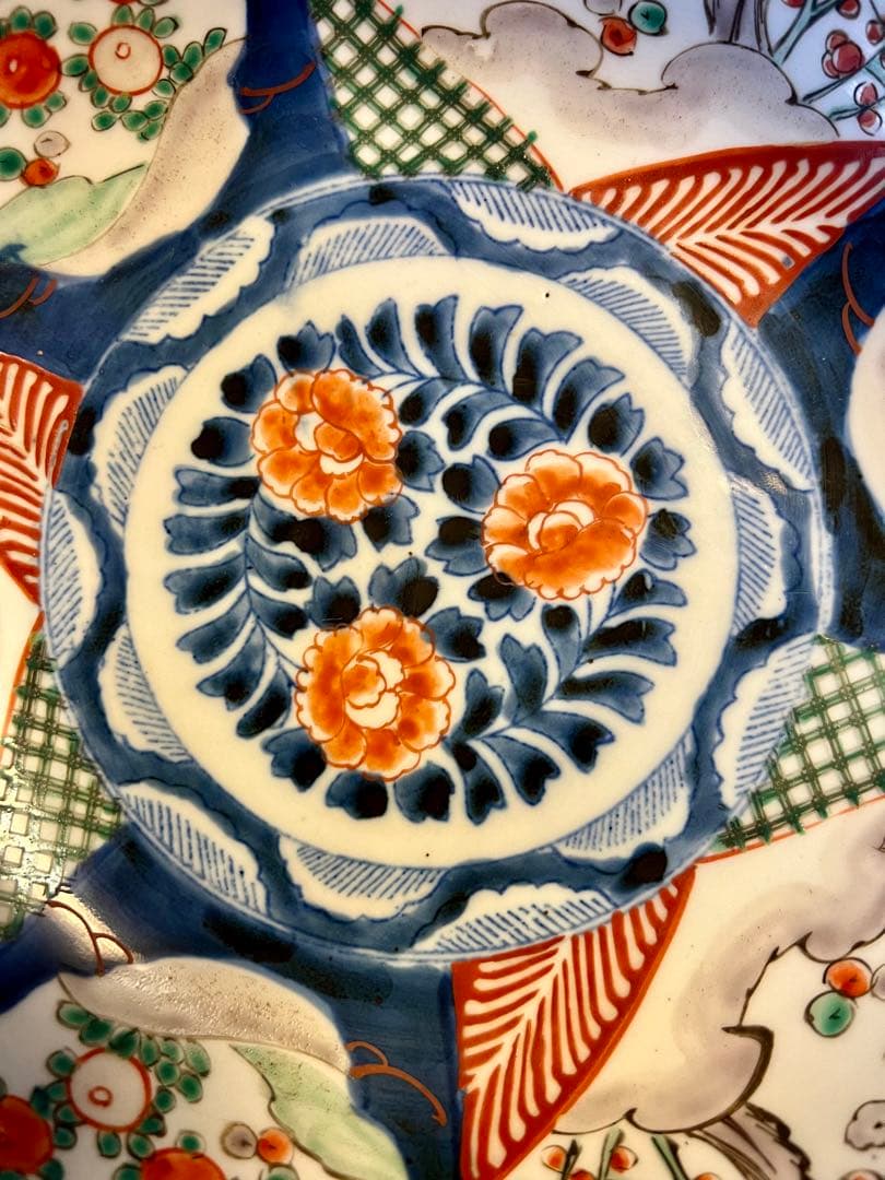 販売 中ホビー・楽器・アート - 古伊万里 大鉢 色絵 赤絵 染付 二高台