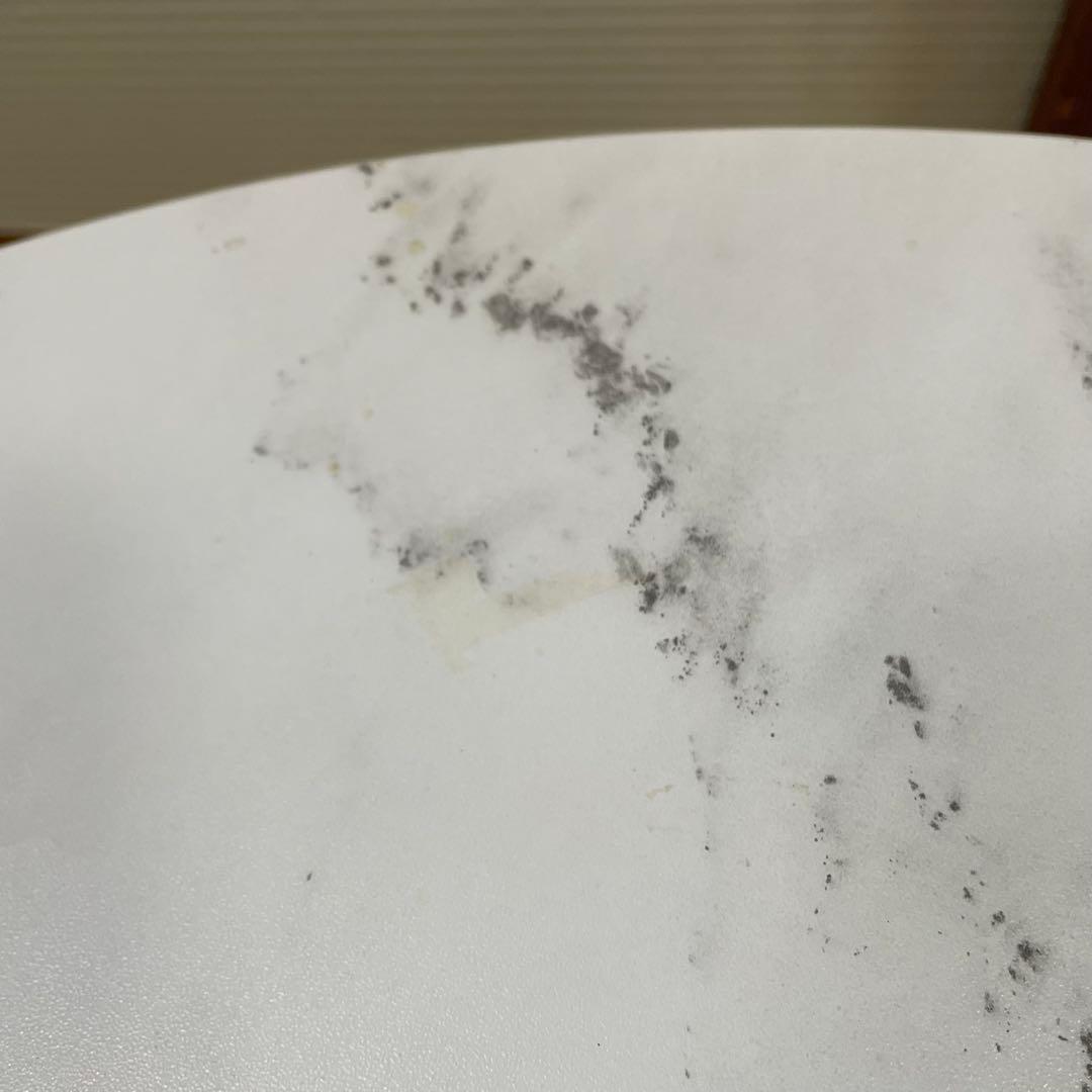 【美品】LOWYA 大理石柄リビングテーブル 丸テーブル[幅69]