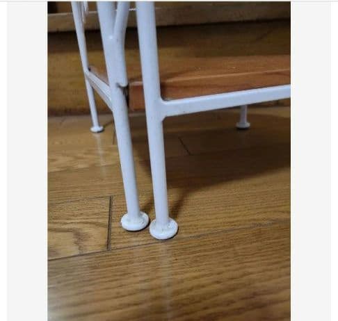 ホワイト 3段 シェルフ アンティーク風アイアン細工　コーナーラック