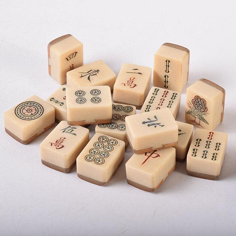 中国 竹嵌 練物牌 背竹牌 麻雀牌 唐木箱付 C 7539 - メルカリ