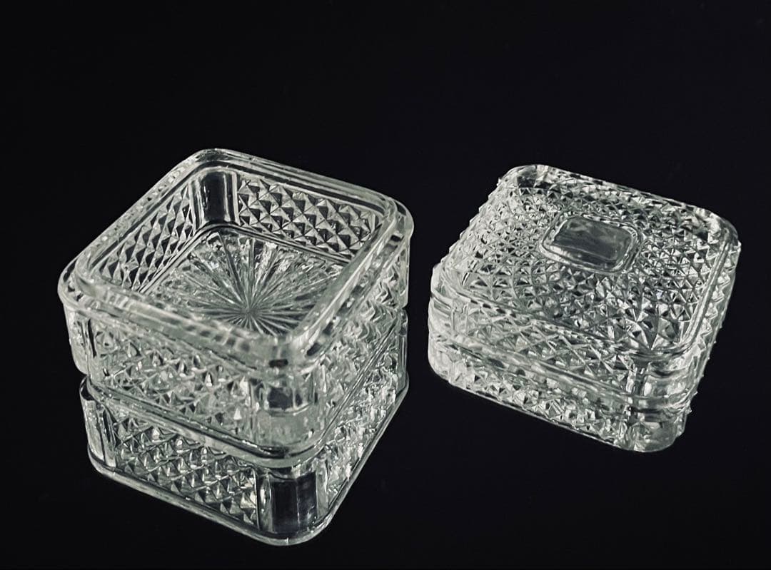 Baccarat オールドバカラ/※ ディアマン・ビゾー 蓋物 義山