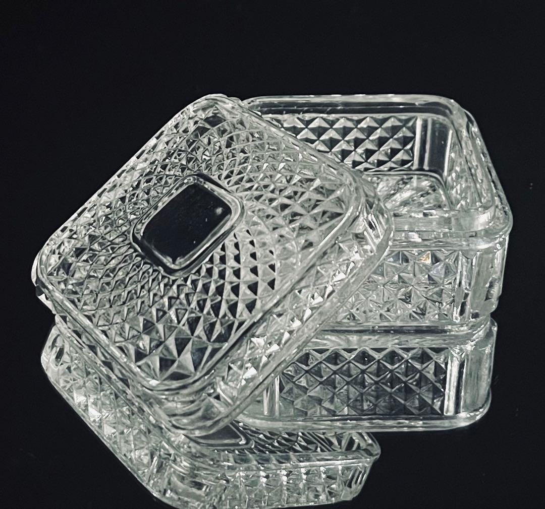 Baccarat オールドバカラ/※ ディアマン・ビゾー 蓋物 義山