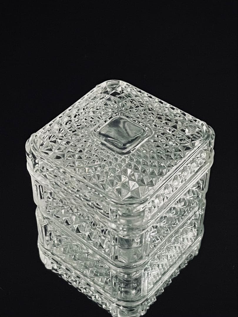 Baccarat オールドバカラ/※ ディアマン・ビゾー 蓋物 義山