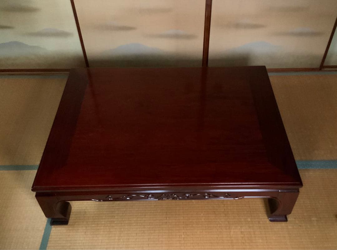 木製座卓 ダークブラウン 長方形