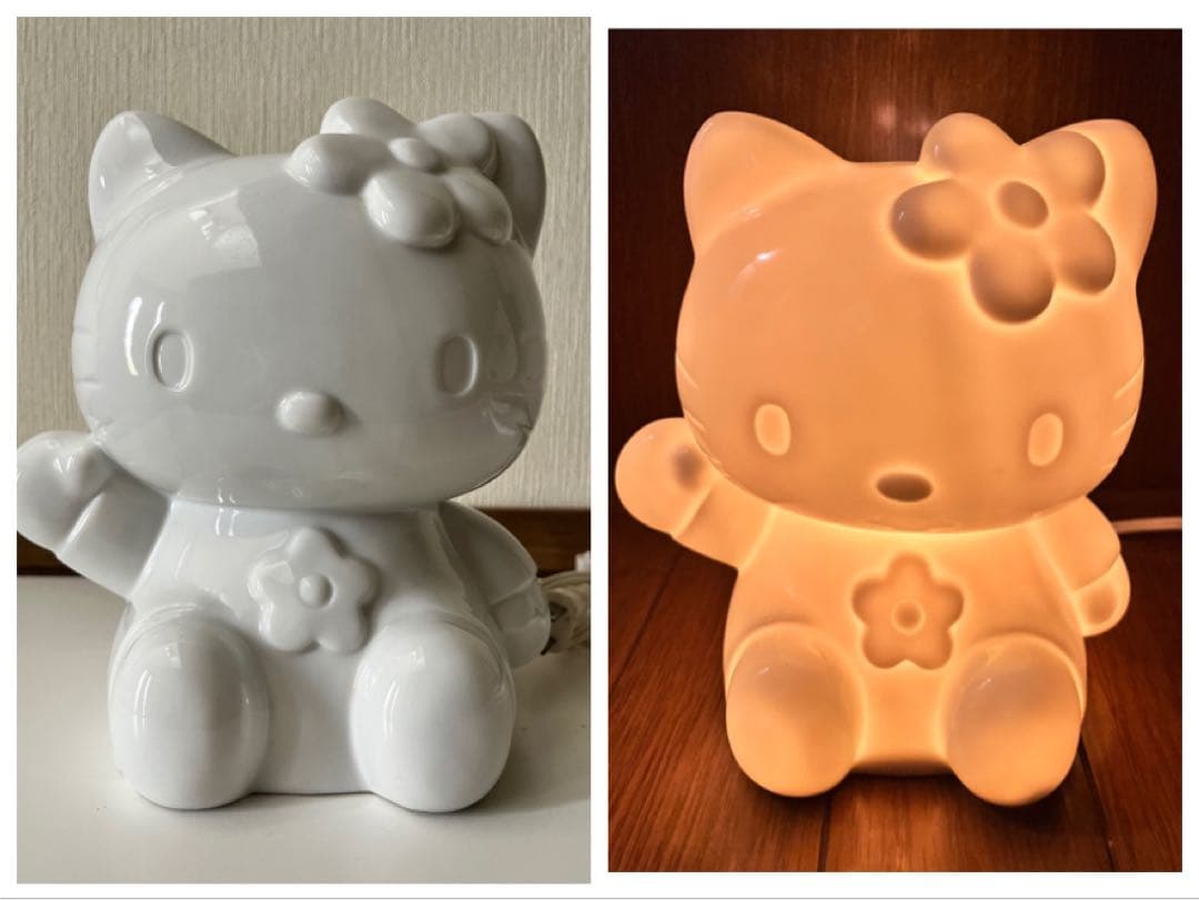 美品】レトロ ハローキティ 陶器製ライト 1998年 - メルカリ