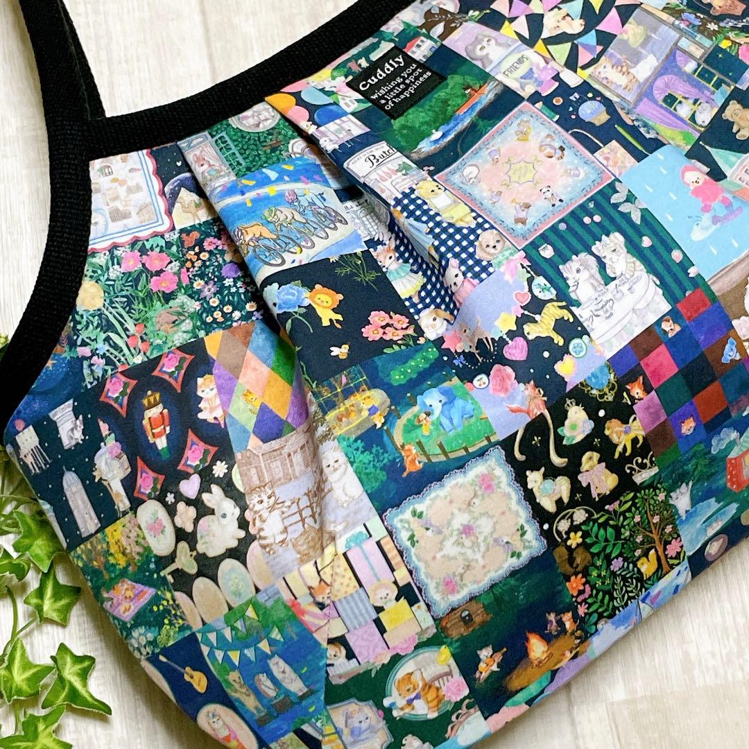 ユキエモン アニバーサリーパッチワーク（ネイビー） グラニーバッグ