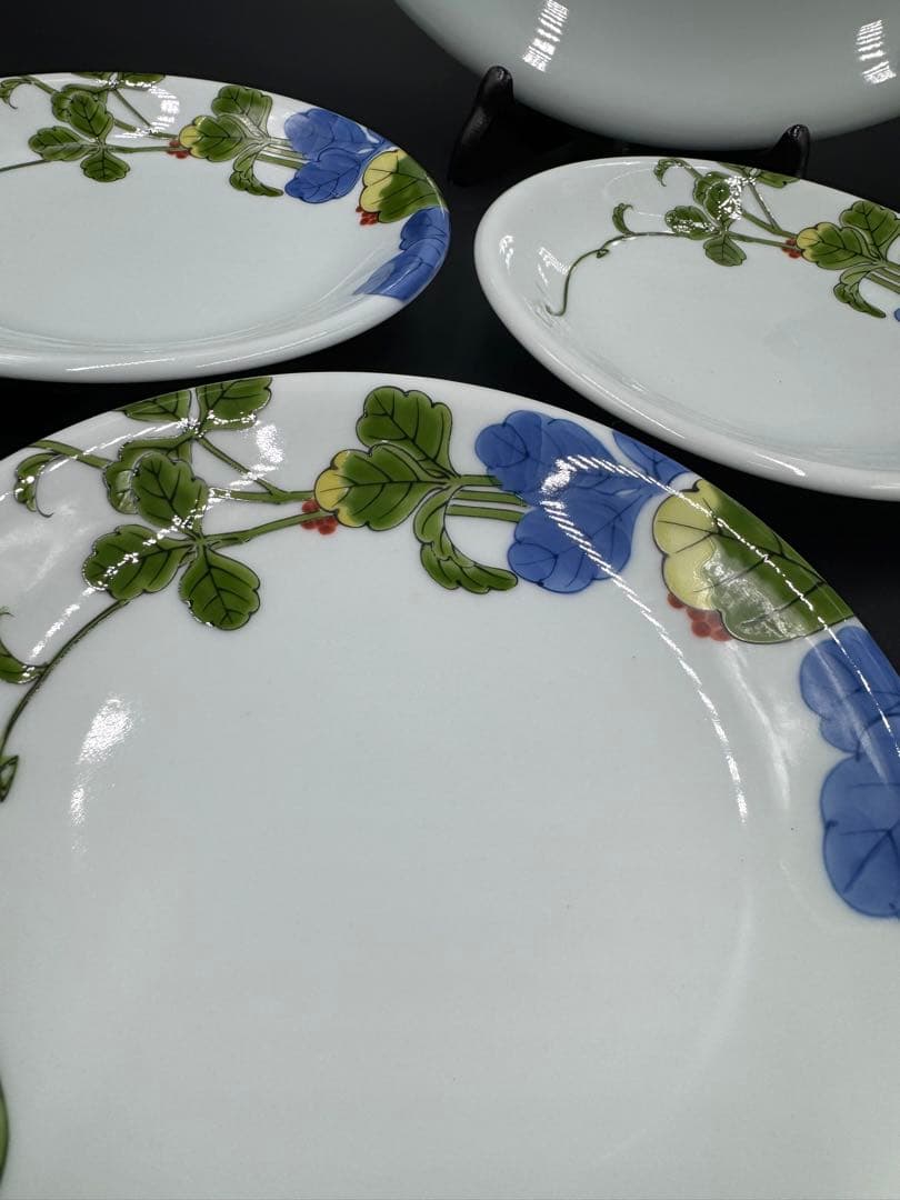 103賞美堂本店　其泉窯　染錦木の実　ベリーセット　6点　未使用品