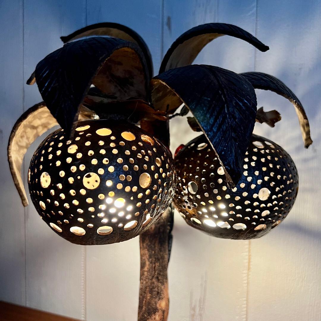 ヤシの木ライト① ヤシの木ランプ ココナッツライト ココナッツランプ 卓上ライト