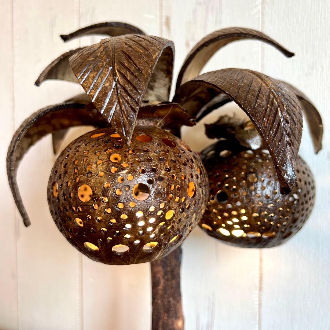 ヤシの木ライト① ヤシの木ランプ ココナッツライト ココナッツランプ 卓上ライト