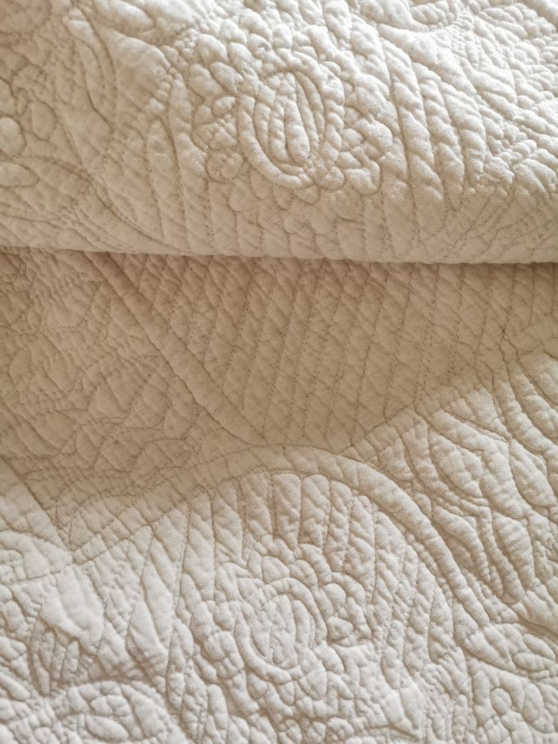 ヴィンテージフランス ブティキルト風 向日葵モチーフ 64㎝大型クッションカバー