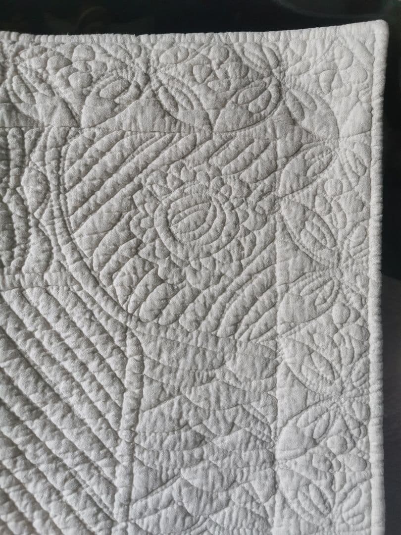 ヴィンテージフランス ブティキルト風 向日葵モチーフ 64㎝大型クッションカバー