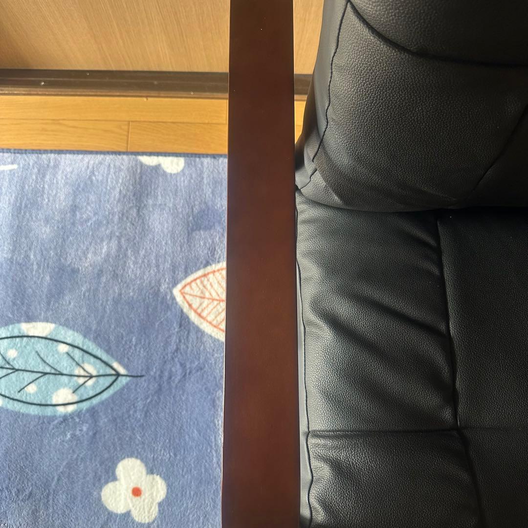 リクライニング 1人掛けソファ 黒