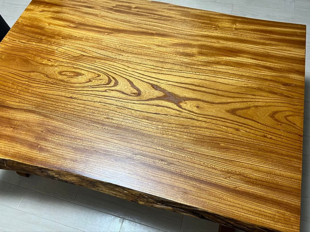テーブル　一枚板　欅　ローテーブル