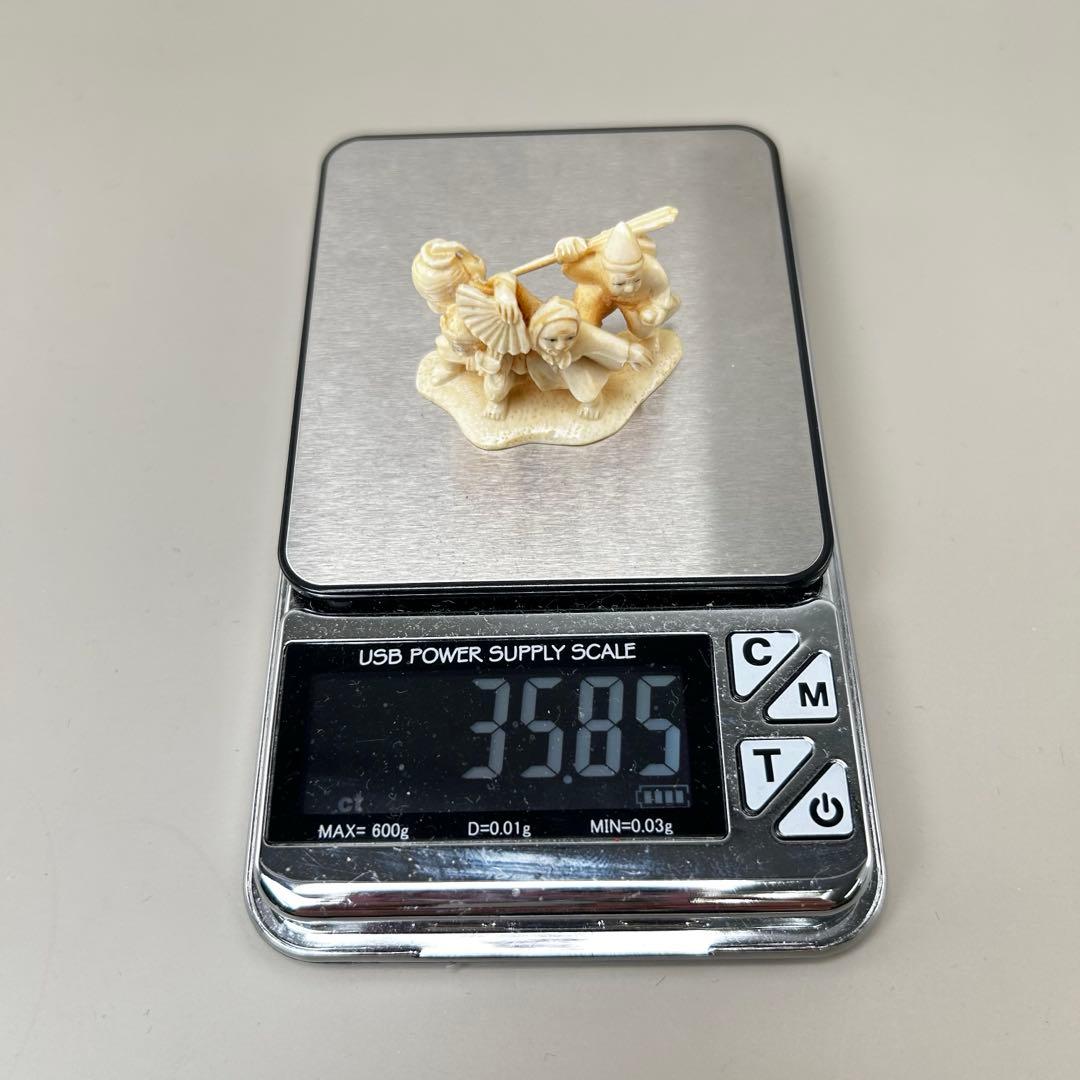 人形彫刻極上根付天然素材アンティーク骨董飾り物古美術置物細密細工