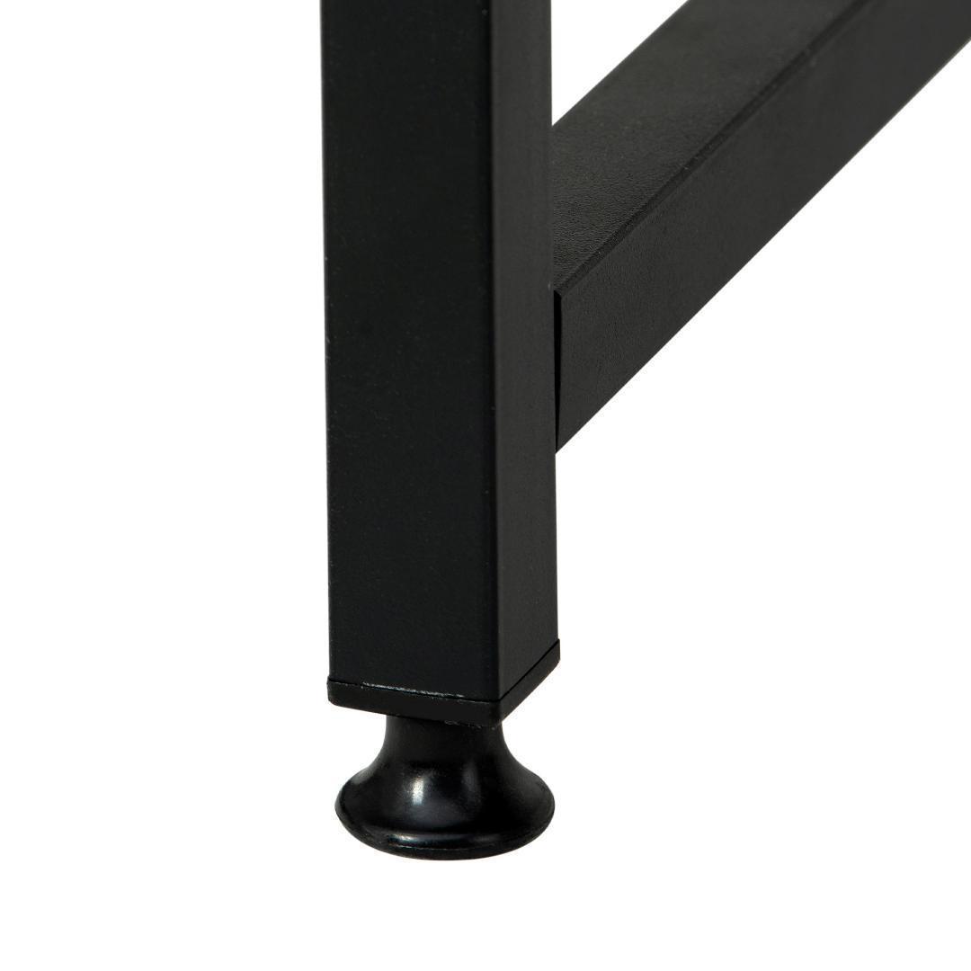 【ブラック】パソコンデスク キャスター付きで移動可能ラック付き