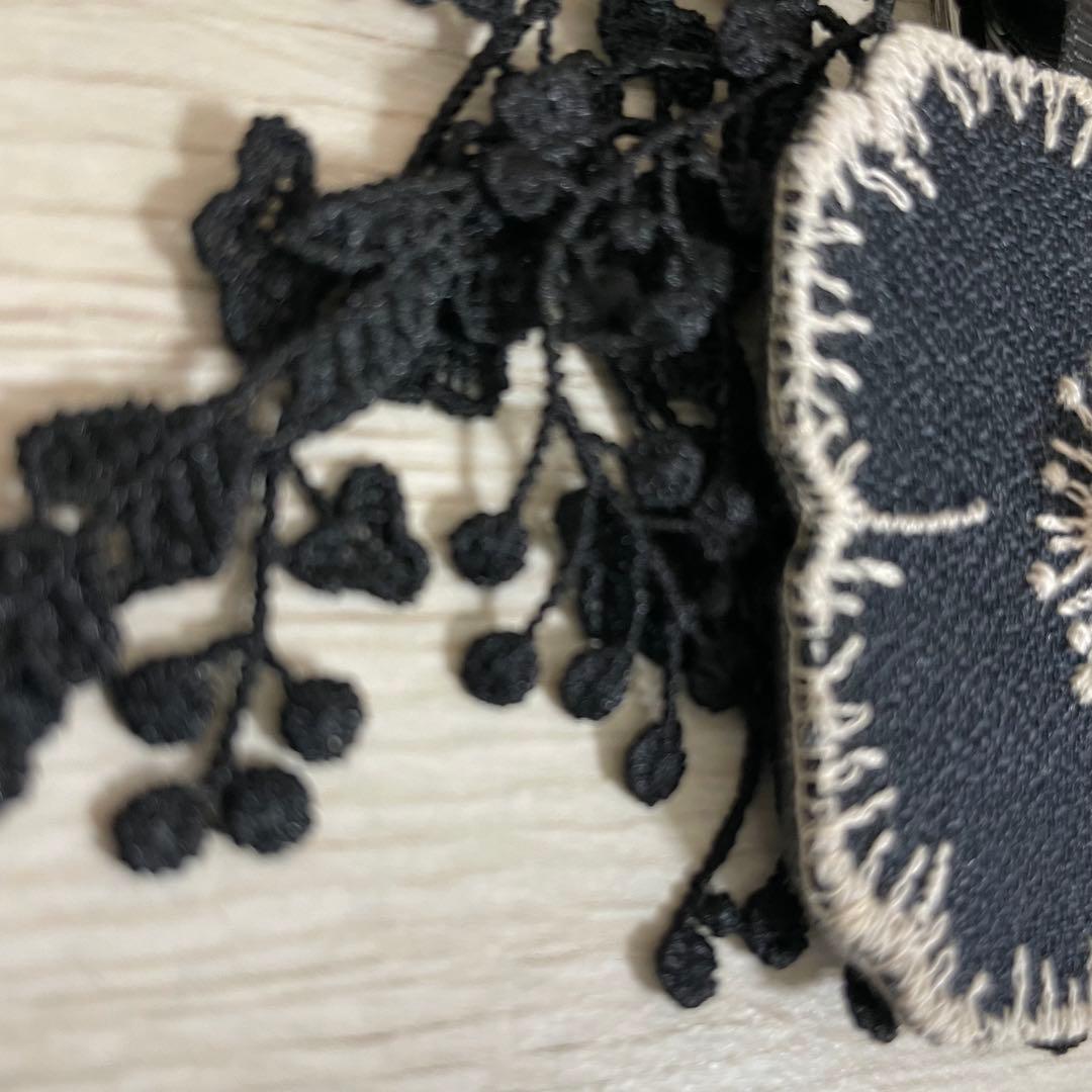 ミナペルホネン ハンドメイドチャームキーリング＊アネモネ　キーホルダー