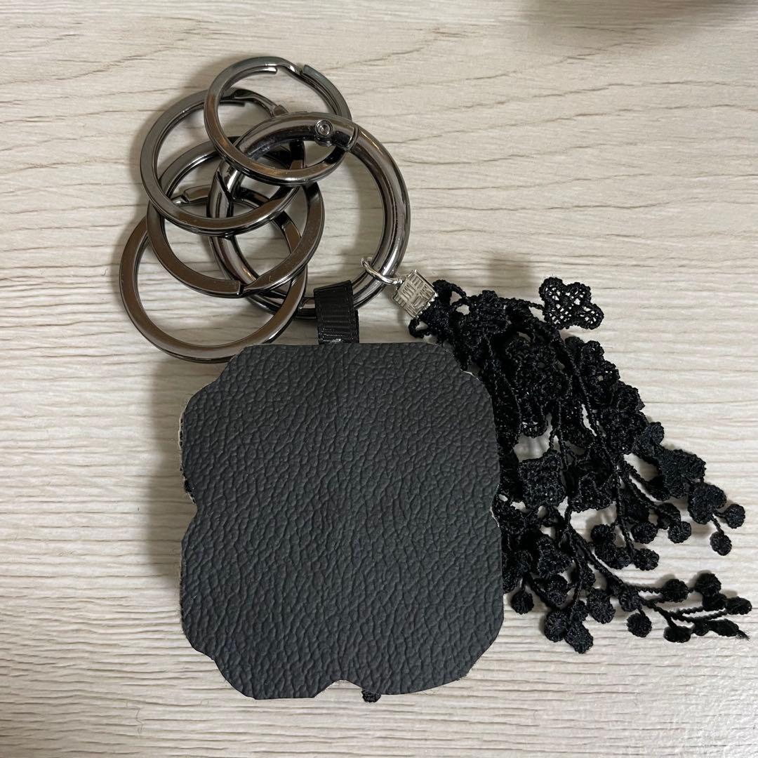 ミナペルホネン ハンドメイドチャームキーリング＊アネモネ　キーホルダー