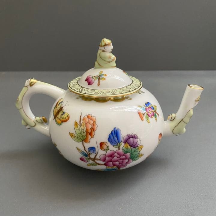 《最終値下げ》ヘレンド　ヴィクトリアブーケ　ミニティーポット　おじさん付き