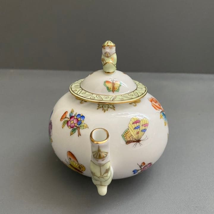 《最終値下げ》ヘレンド　ヴィクトリアブーケ　ミニティーポット　おじさん付き