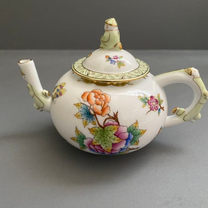 《最終値下げ》ヘレンド　ヴィクトリアブーケ　ミニティーポット　おじさん付き