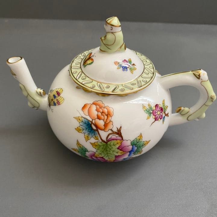 《最終値下げ》ヘレンド　ヴィクトリアブーケ　ミニティーポット　おじさん付き