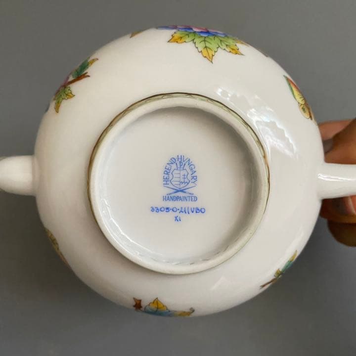 《最終値下げ》ヘレンド　ヴィクトリアブーケ　ミニティーポット　おじさん付き