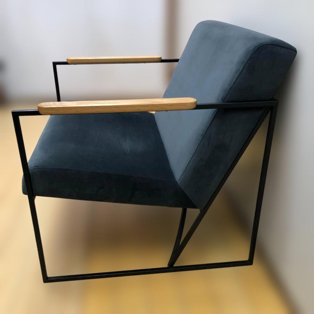 送料無料 1人掛け ソファ 北欧風 モダン インテリア ベロア 88269