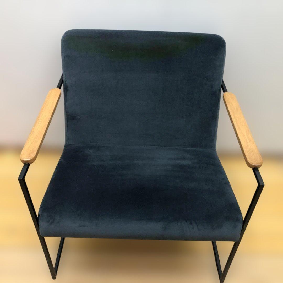 送料無料 1人掛け ソファ 北欧風 モダン インテリア ベロア 88269