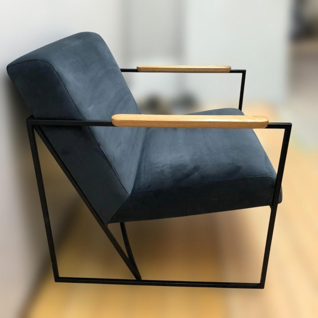 送料無料 1人掛け ソファ 北欧風 モダン インテリア ベロア 88269