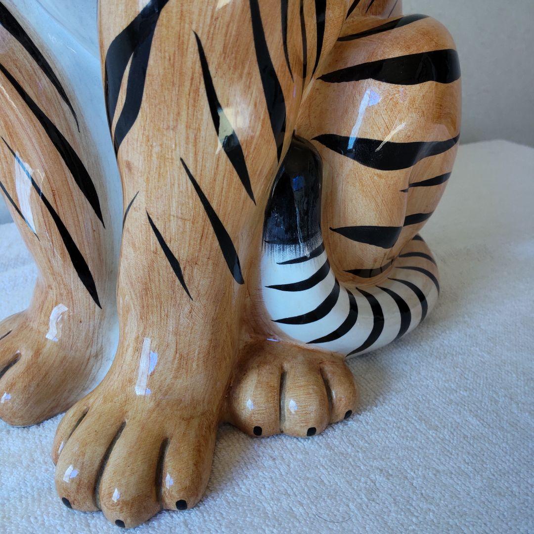 虎　陶器　置物　イタリア製