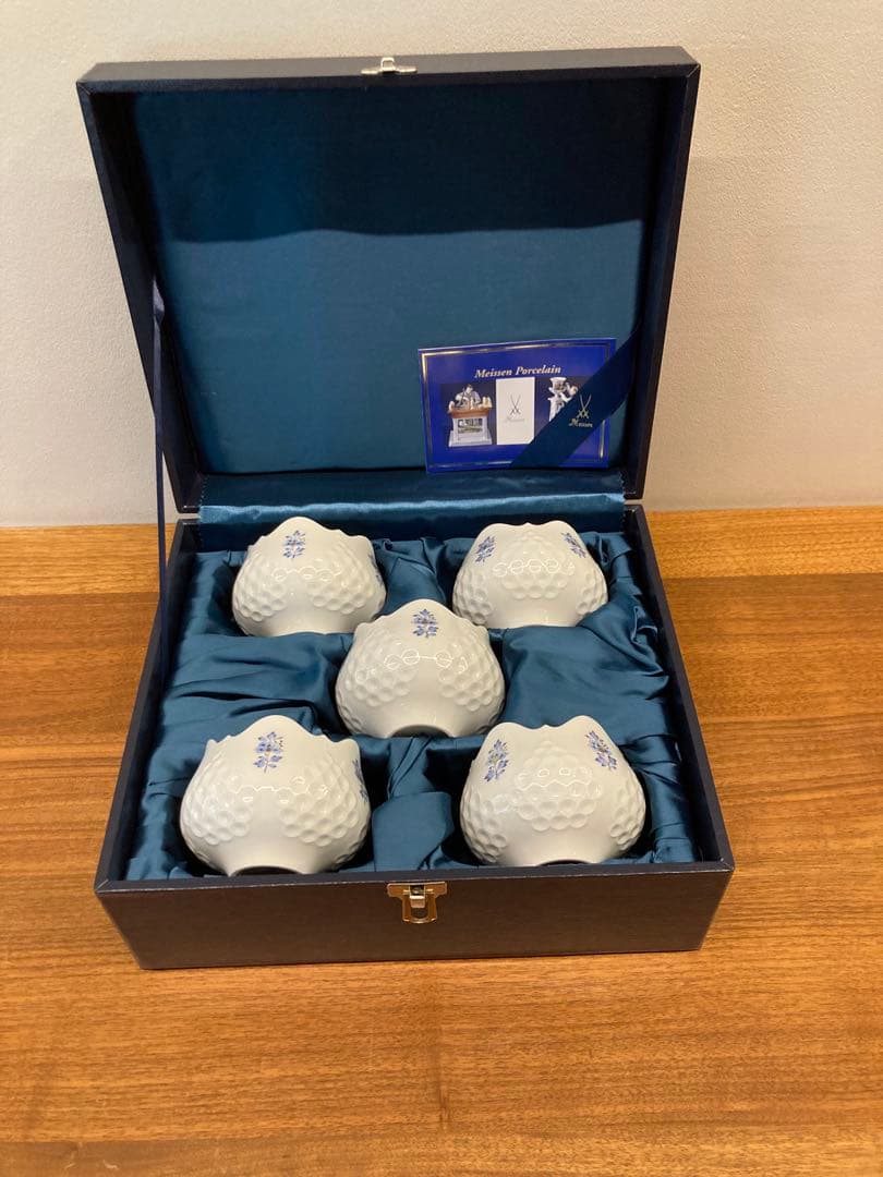 Meissen 皿 5個セット 木製ボックス入り
